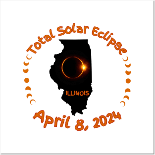 Illinois Total Solar Eclipse Posters and Art